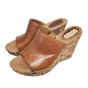 BOC Born "Diana" Floral Cork Wedge Sandal Platform Mule
